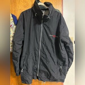 Phat Farm Men's Black Zip-Up hooded  Windbreaker